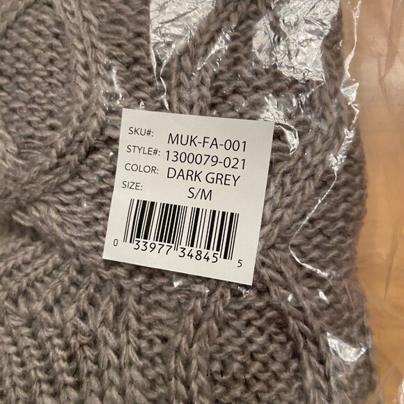 Muk Luk Slipper Socks Size Small/Medium - Dark Grey NWT - Picture 3 of 5